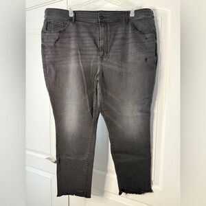 Women’s Black frayed hem Jeans